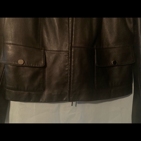 Women’s black leather jacket - Picture 13 of 13